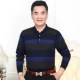 2018 mới mùa xuân và mùa thu trung niên nam áo thun dài tay quần áo mùa thu bên ngoài đất cotton 40-50 tuổi cha tải áo