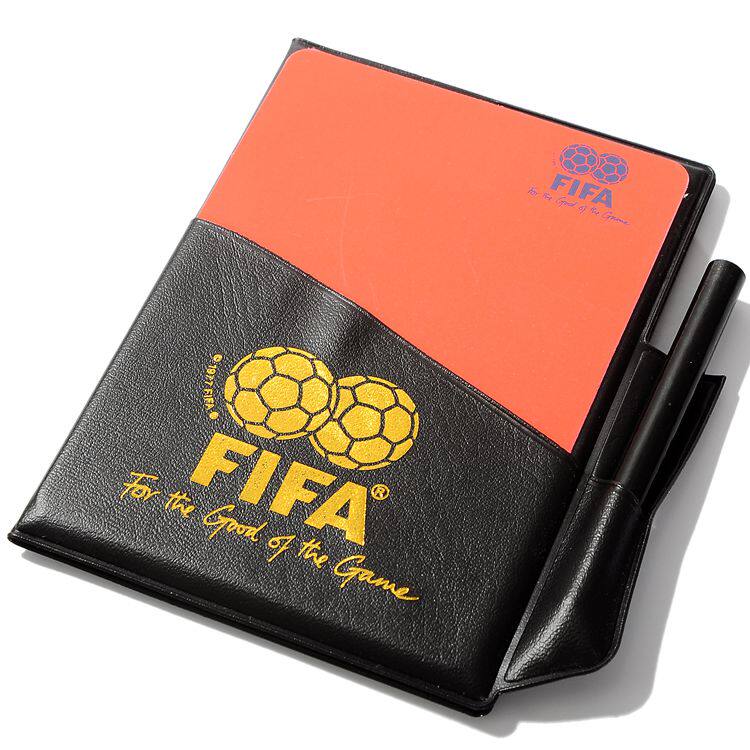 Red and Yellow Cards Soccer referees use fluorescent red yellow cards red cards yellow cards with pens To record this set