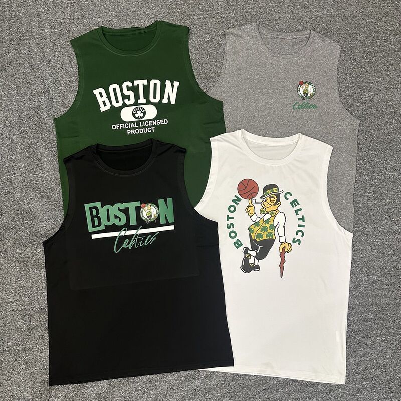 Celtics Basketball Vest Green Army Tatum Brown Training Uniform American Basketball Quick-Drying Sleeveless Sports T-Shirt Celtics Basketball Vest Green Army Tatum Brown Training Uniform American Basketball Quick-Drying Sleeveless Sports T-Shirt