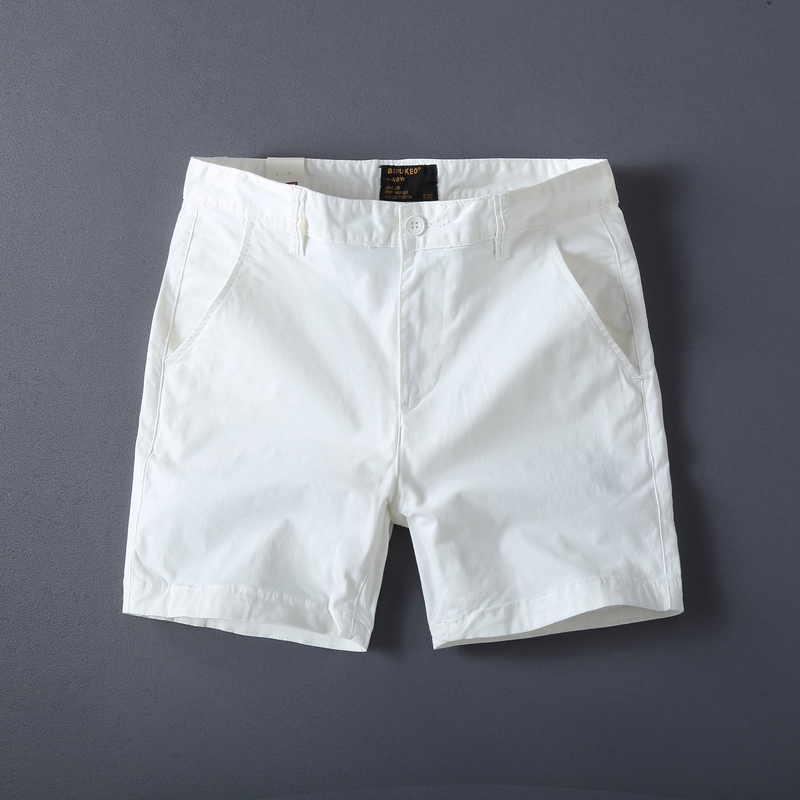 Summer Casual Shorts Men's Elastic Cotton Overalls Sweatpants Men's White Three-Quarter Pants Beach Pants Four-Quarter Pants Trendy
