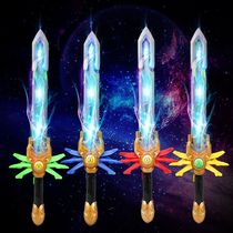 Big number children Baby Shining Knife Sword Boy Sparkling Sound And Light Treasure Sword Treasure Knife Weapon Toy Plastic Holiday Gift