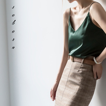 (100% mulberry silk)Camisole female sense V-neck silk summer suit with bottoming outside wear ins tide