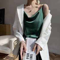 (Mulberry silk)Camisole womens summer swing collar suit with silk bottoming shirt sexy and careful machine