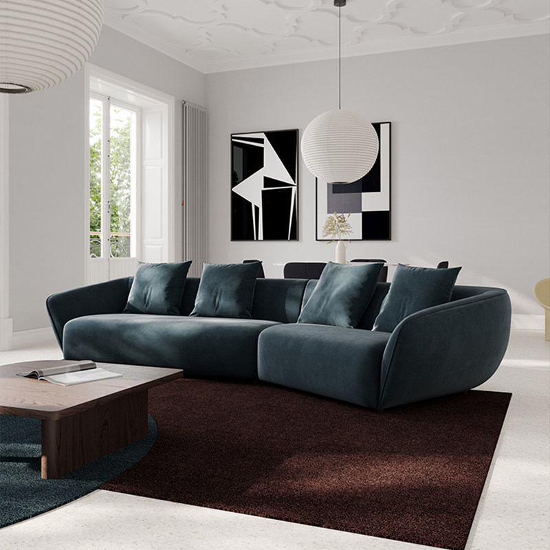 Italian Style Light Lavish Sofa Nordic Ins Style Modern Extremely Simple Arc Solid Wood Living Room Your Princess Mix Small Family