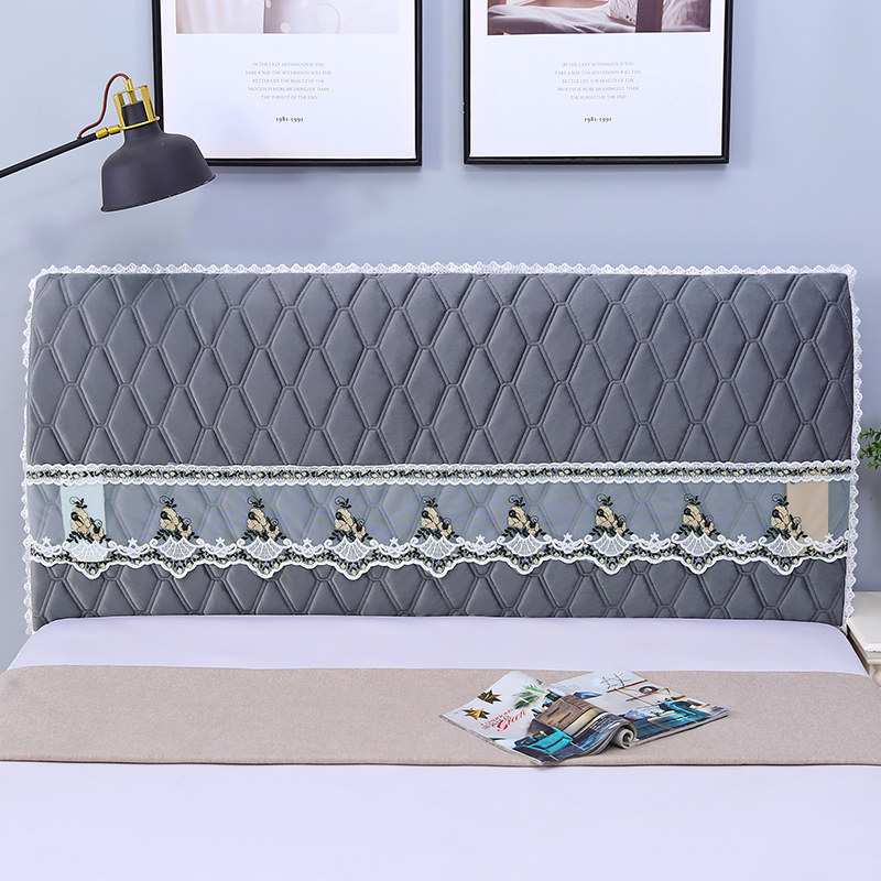 Bedside cover cotton thickened all-inclusive elastic simple modern bed soft bag bedside back universal dustproof protective cover