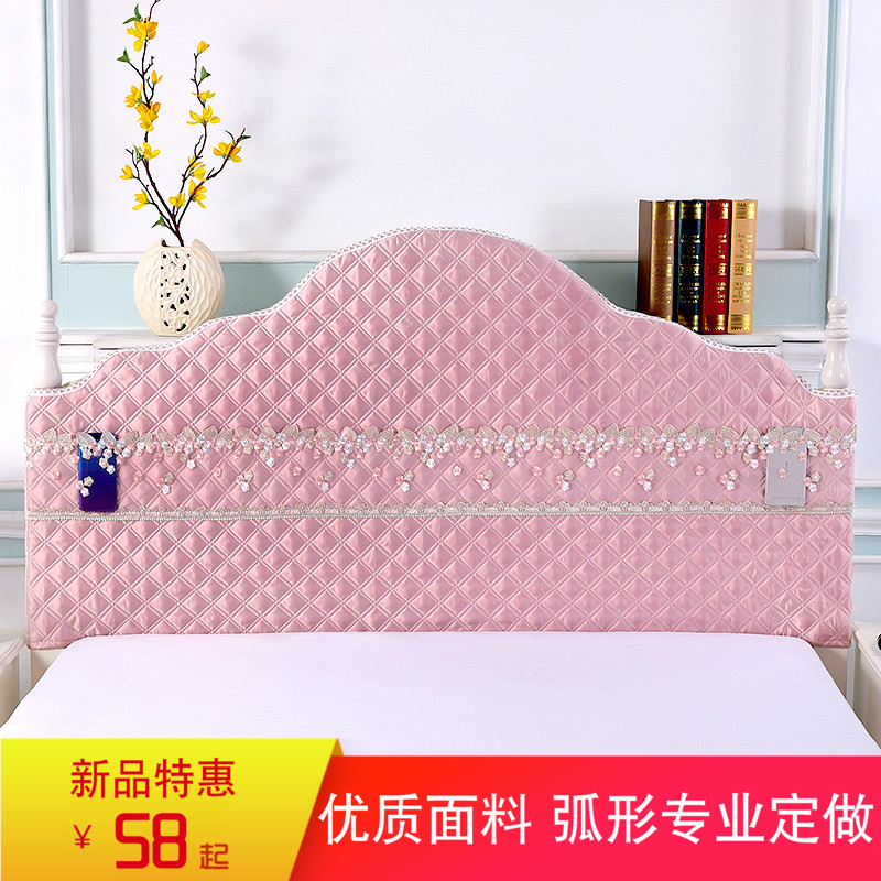 Bedside cover universal curved cover half-circle custom-made all-inclusive dust-proof European-style quilted protective sleeve elastic bedside cover