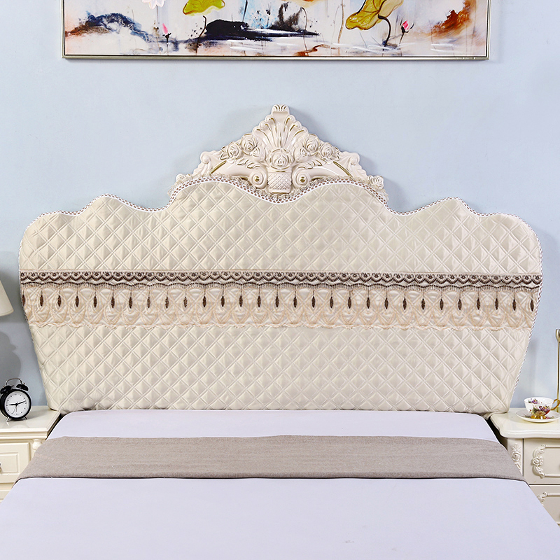 Bedhead cover European soft package can be removed all-pack arch curved simple modern cotton thick half round universal customization