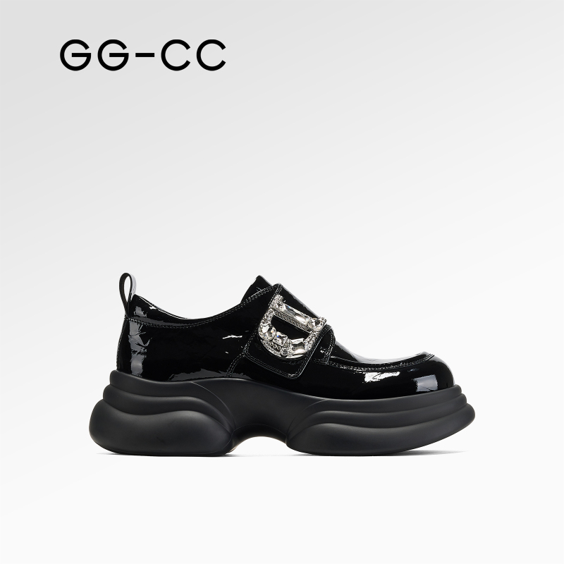 【Notting Hill】Ggcc 2026 Early Autumn New Trendy Versatile Thick-Soled Loafers Women's Rhinestone Leather Shoes Single Shoes 【Notting Hill】Ggcc 2026 Early Autumn New Trendy Versatile Thick-Soled Loafers Women's Rhinestone Leather Shoes Single Shoes