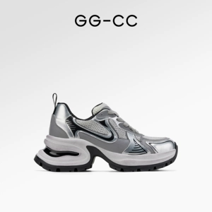[Знаменитости в одном стиле] GGCC Moonfall Galaxy Silver на толстой подошве Dirty Daddy Shoes Весенняя удлиняющая спортивная обувь для женщин