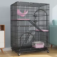 Кошачья клетка дома кошка вилла бесплатная доставка на втором этаже, трехслойное большое свободное пространство в помещении, кошачья кошачья клетка Cat Cage