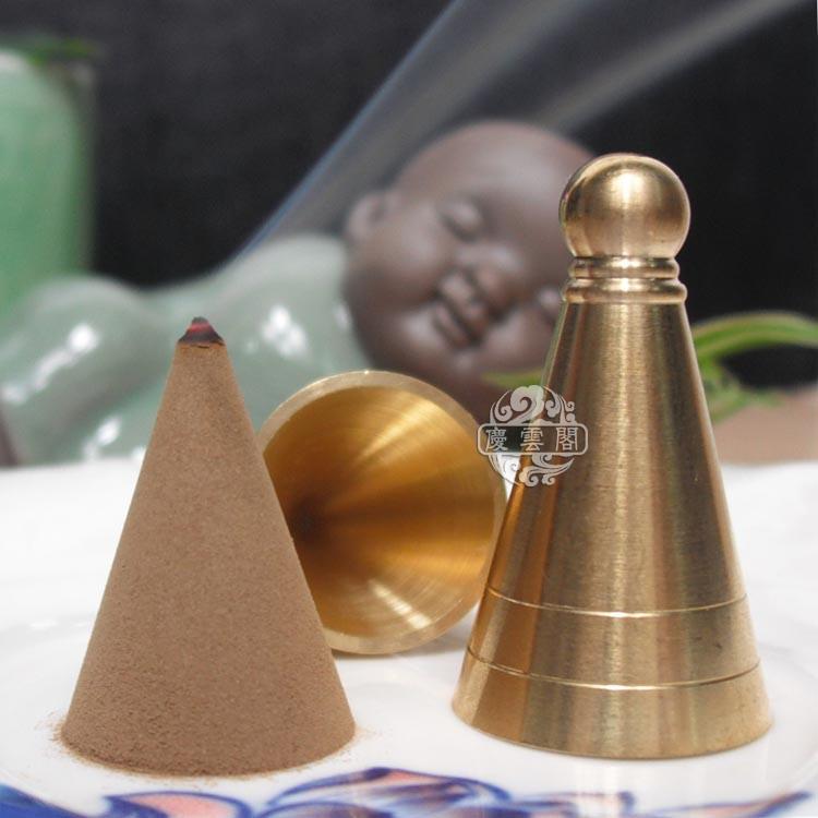 Pure copper incense seal incense tortone incense mold incense printing incense path utensils cone incense mold tower incense mold incense sticker supplies agarwood incense burner