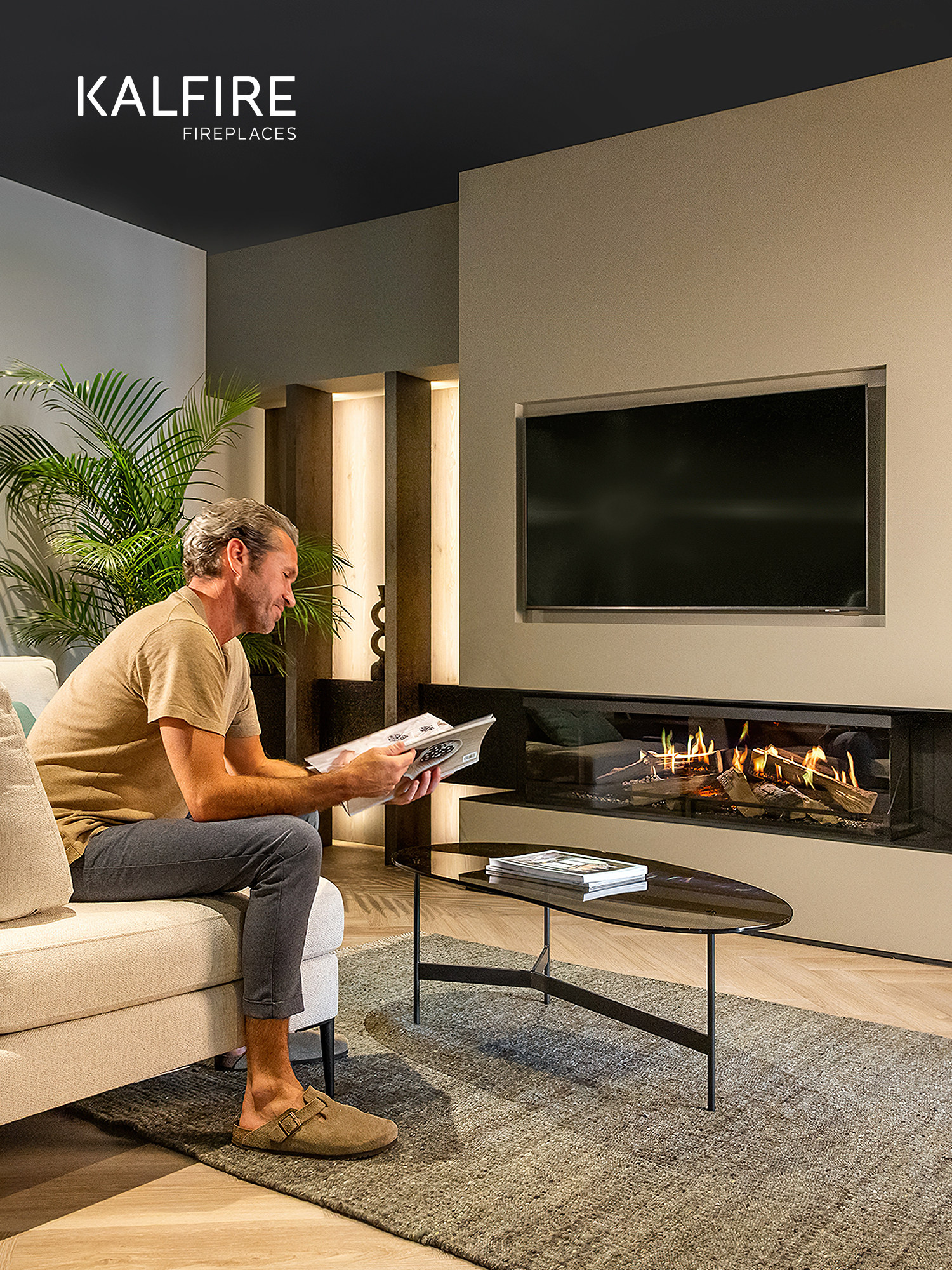 Kalfire E-one S Chimenea eléctrica, de tres caras 4
