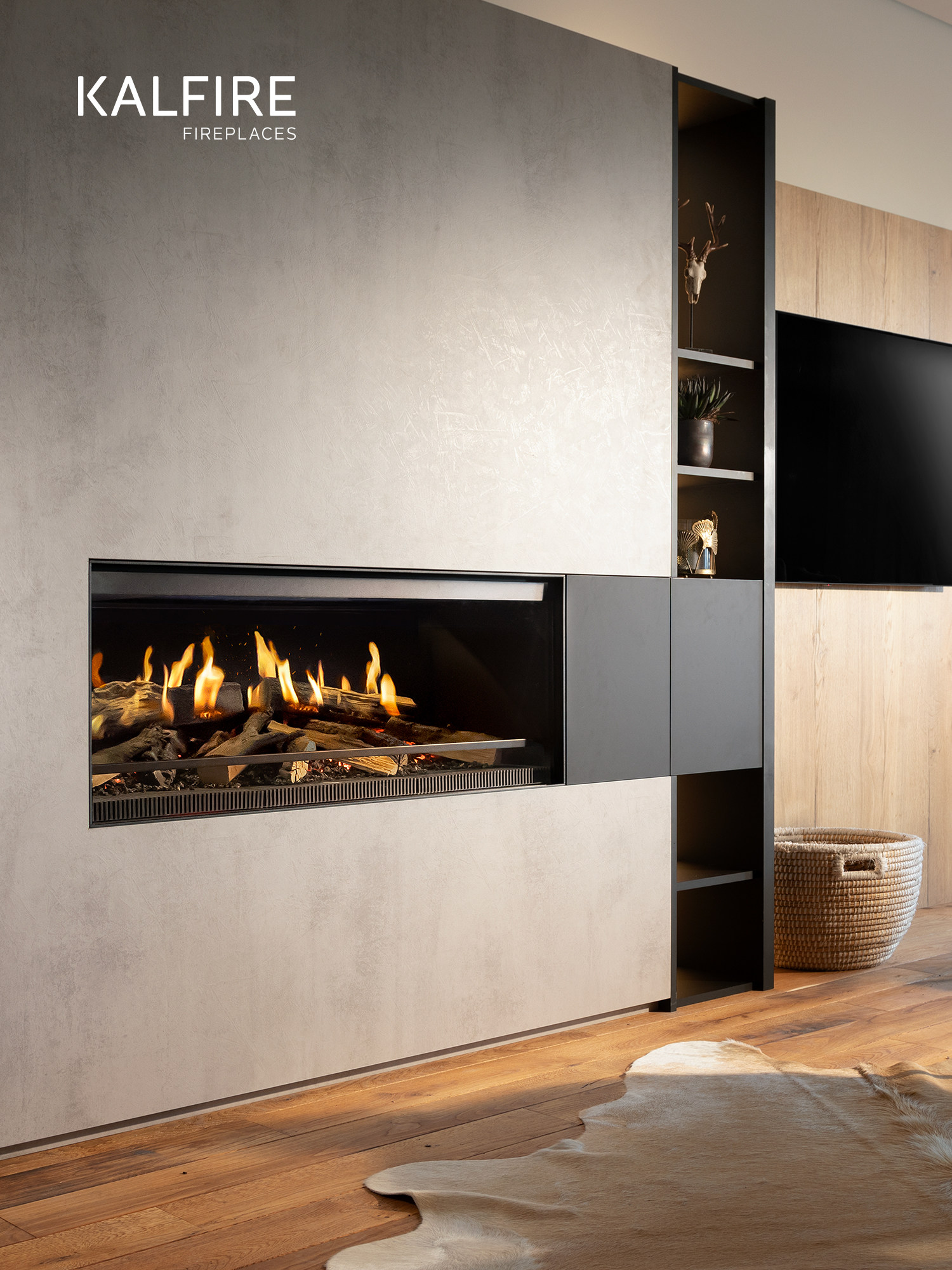 Kalfire E-one F Single-Sided Electric Fireplace 3
