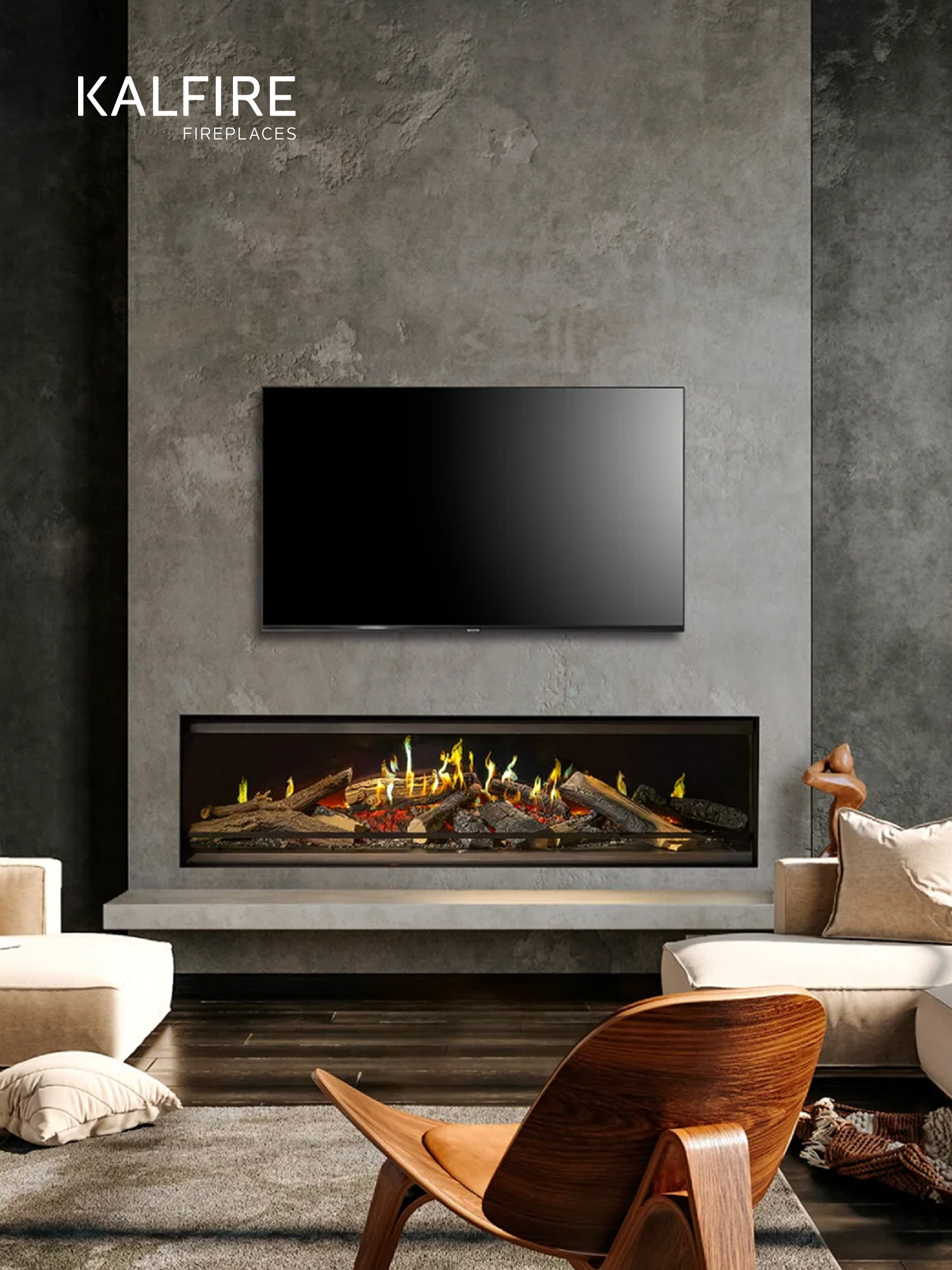 Kalfire E-one F Single-Sided Electric Fireplace 2