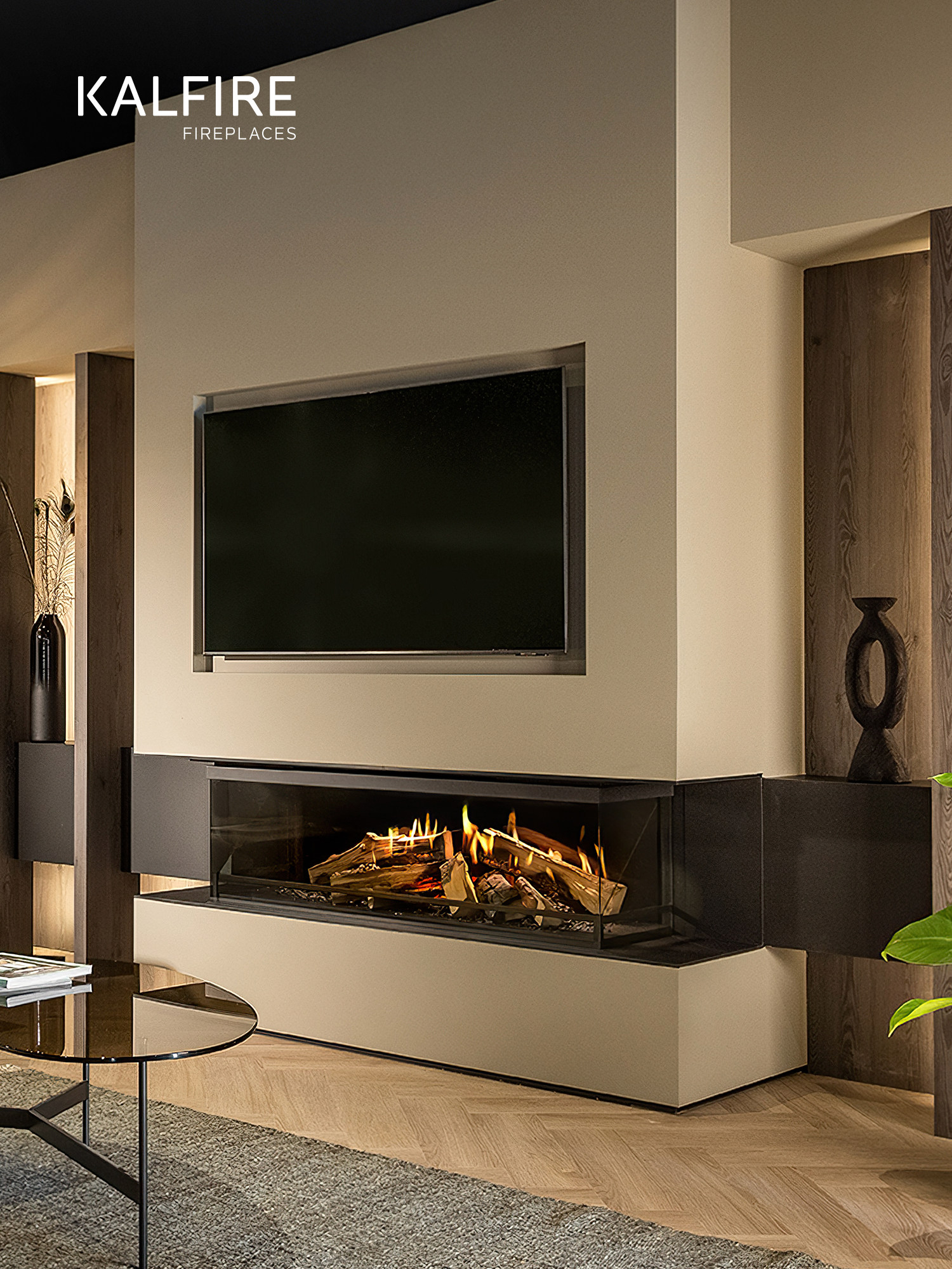 Kalfire E-one S Chimenea eléctrica, de tres caras 2