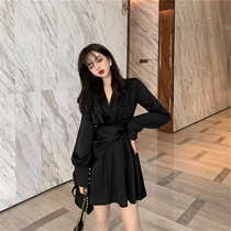 2021 new female high-end big brand light luxury celebrity temperament French gentle style dress Super fairy