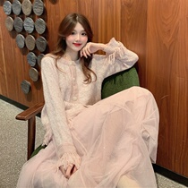 2021 New early fall light extravagant name Yuanyuan Balloon First Love Temperament goddess Fan Lianlian Skirt Superfairy womens department