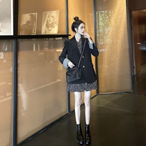 2021 new autumn and winter waist slim high-end light luxury big brand Super fairy girl temperament jumpsuit skirt