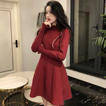 2020 new womens autumn dress light luxury waist slim dress Super fairy seniality goddess Fan