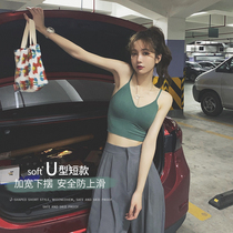 Zhang Dayi underwear womens spring thin model without steel ring with chest pad one beautiful back sling sports vest can be worn outside