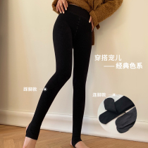 Zhang Dayi Autumn Winter hit bottom pants Feminists Velvet Thicken can be worn outside wearing autumn pants Beauty body Body Warm Suede Pants Socks