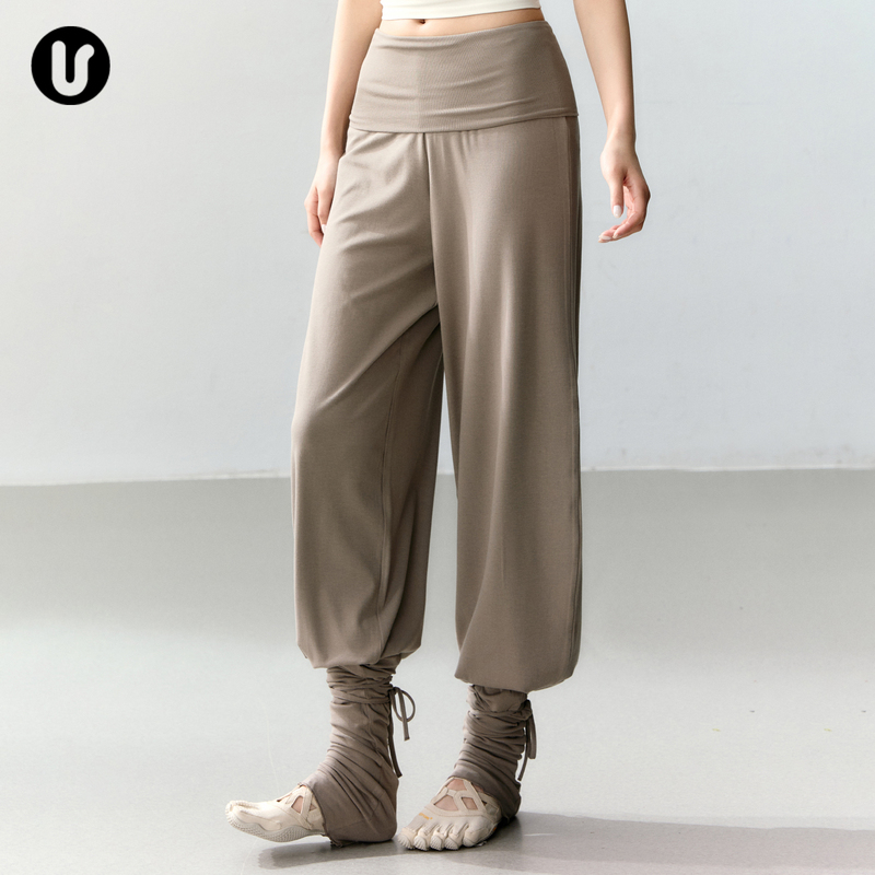 Loose-Fitting Women's Quick-Dry Casual Slimming High-Waisted Running Pilates Training Fitness Yoga Pants Summer Set