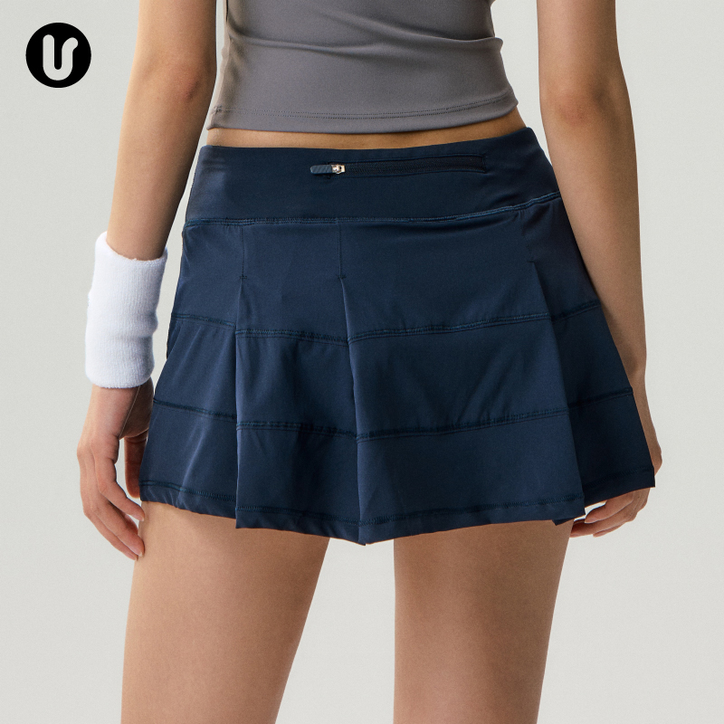 Sports Fitness Short Skirt for Women, New Quick-Drying Yoga Wear, Half-Length Skirt, Training Badminton Tennis Skirt, Top Set