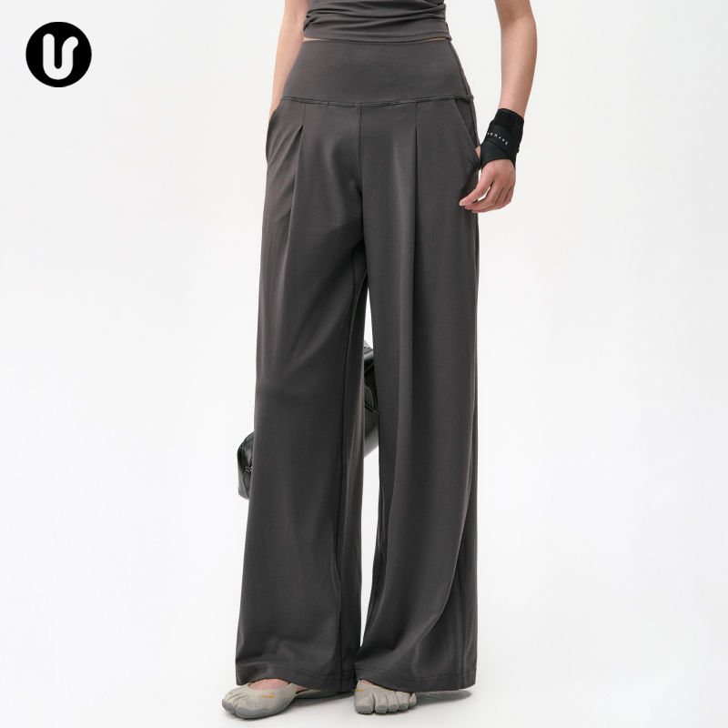 Quick-Drying Sports Pants for Women, Pilates Training, Loose Casual Straight-Leg Yoga Pants, Outdoor Running Fitness Wide-Leg Pants