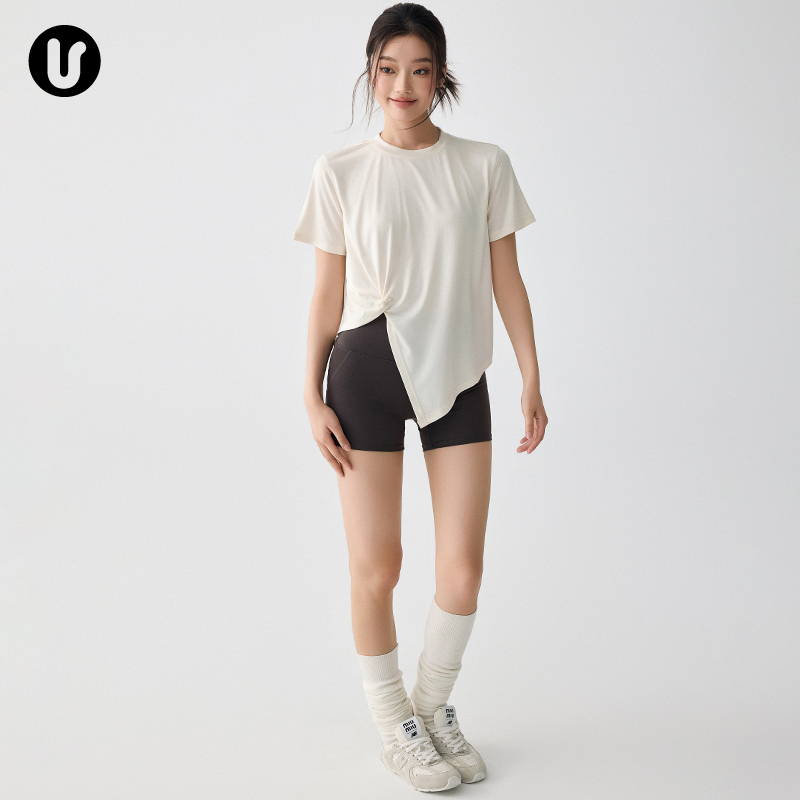 Sports Short-Sleeved Women's New Loose-Fitting Quick-Drying Yoga Clothing Tops Pilates Training Gym T-Shirt Cover-Up Set Sports Short-Sleeved Women's New Loose-Fitting Quick-Drying Yoga Clothing Tops Pilates Training Gym T-Shirt Cover-Up Set