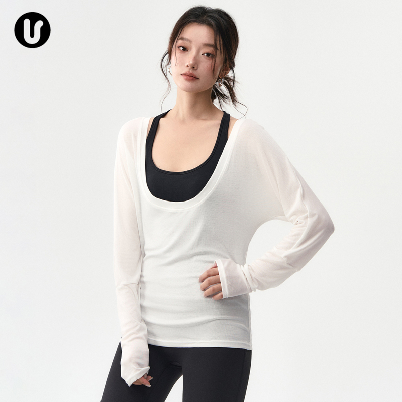 Sports Tops for Women, New Loose Casual Running Yoga Cover-Ups, Tennis Badminton Training Fitness Long-Sleeved Suits