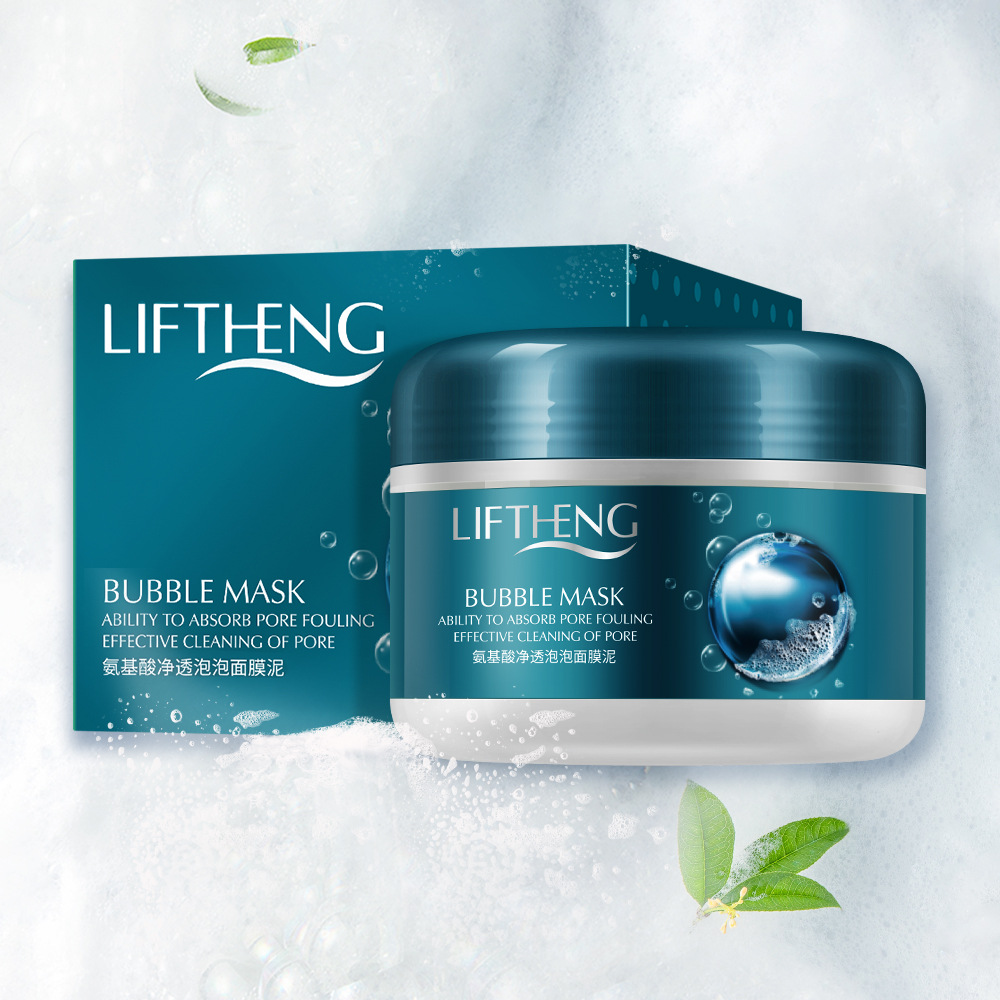 Livquan Amino Acid Cleansing Bubble Mask Clay Hydrating Moisturizing Oil Control Cleansing Mask Refreshing Moisturizing Mask