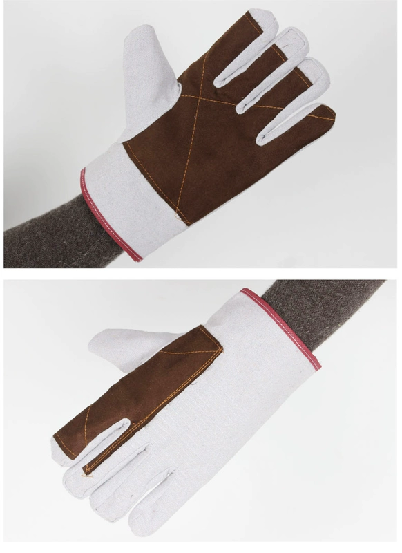 Clean Shield Găng tay vải bảo hộ lao động nơi làm việc 24 dòng dày 2 lớp cơ khí găng tay thợ hàn kiểu dáng ngắn bảo vệ công việc