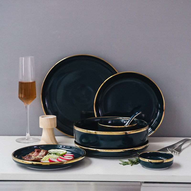 Scandinavian ins Trendy Tableware Set for Home Use, Creative Plates, Ceramic Dinner Plates, Soup Bowls, Ikea Bowls, Plates, Spoons