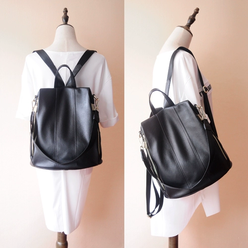 Рюкзак, сумка через плечо, универсальная кожаная защитная сумка, из натуральной кожи, коллекция 2023, в корейском стиле, анти-кража