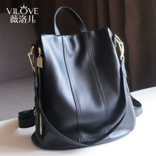 Рюкзак, сумка через плечо, универсальная кожаная защитная сумка, из натуральной кожи, коллекция 2023, в корейском стиле, анти-кража