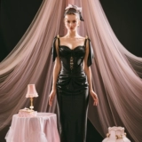 Ретро приталенное трикотажное эластичное платье на день Святого Валентина, юбка