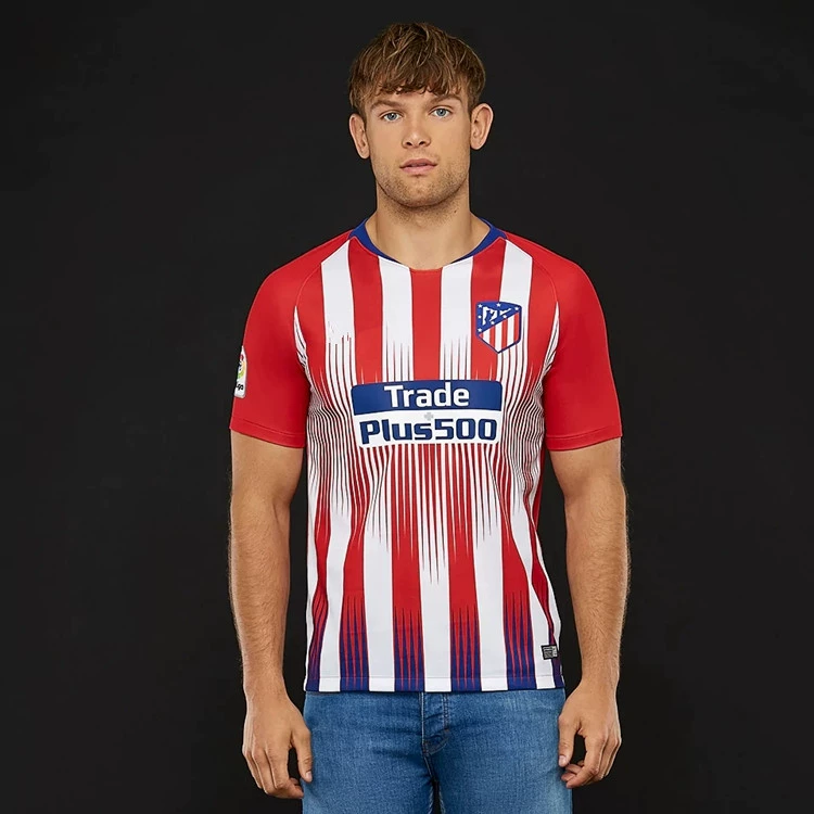 Atletico áo 18-19 Atletico Madrid mặc đồng phục bóng đá tay ngắn đặt số 7 Gretzmann thứ hai - Bóng đá