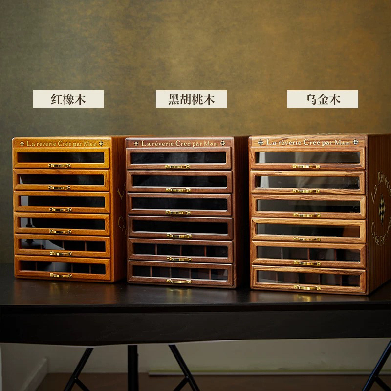 G Brand Storage Cabinet Six-Drawer Storage Cabinet Solid Wood Storage Cabinet Jewelry Box Wenwan Storage Cabinet g Brand Genuine
