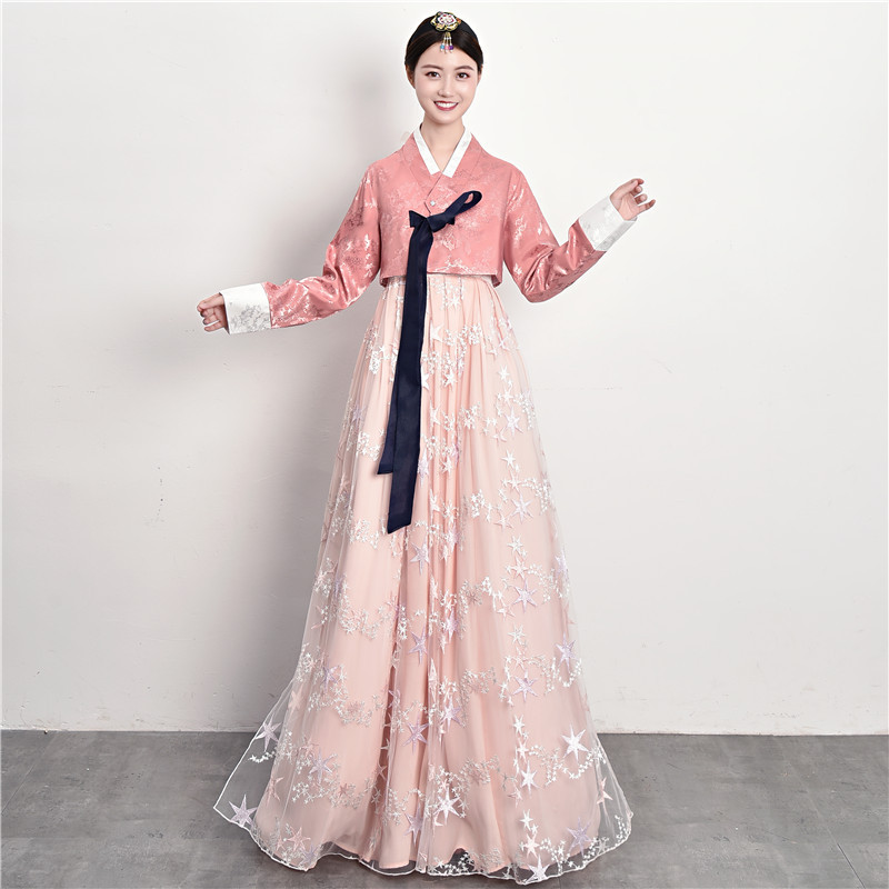 Korean Clothing, Female Dance Performance Clothing, Improved Hanbok Long Skirt, Dae Jang Geum Traditional Korean Palace Costume Photo