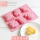 Khuôn làm bánh mousse 3D ba chiều thỏ trắng Khuôn bánh pancake silicone với thạch lưới bánh pudding đỏ 6 nướng - Tự làm khuôn nướng