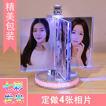 Photo ornaments Rotating album Photo table Personality handmade wedding custom diy creative photo frame Birthday gift