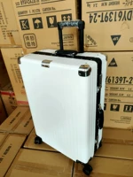 Классическая все -алюминиевая магниевая ретро -ретро -ручка на основе кожи белая коробка