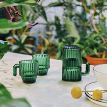 DOIY Spain imported green cactus glass set Retro stacked cup set small coffee cup