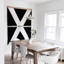 (30% off)Louise Gray Geometric pattern line-sewn tapestry Decorative tapestry