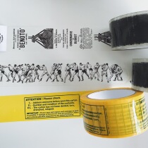 PUEBCO Japan imported sealing tape art pattern yellow warning sealing tape transparent tape