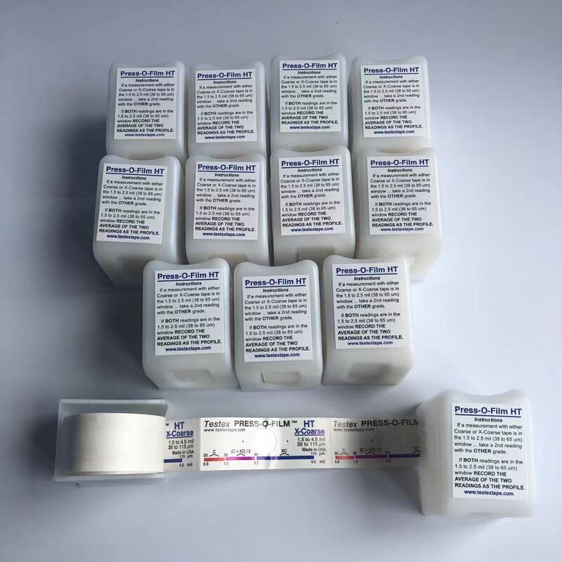 E122C Testex X-Coarse Roughness Test Replica Tape Testex Rubbing Film Anchor Pattern Paper 38-115μm