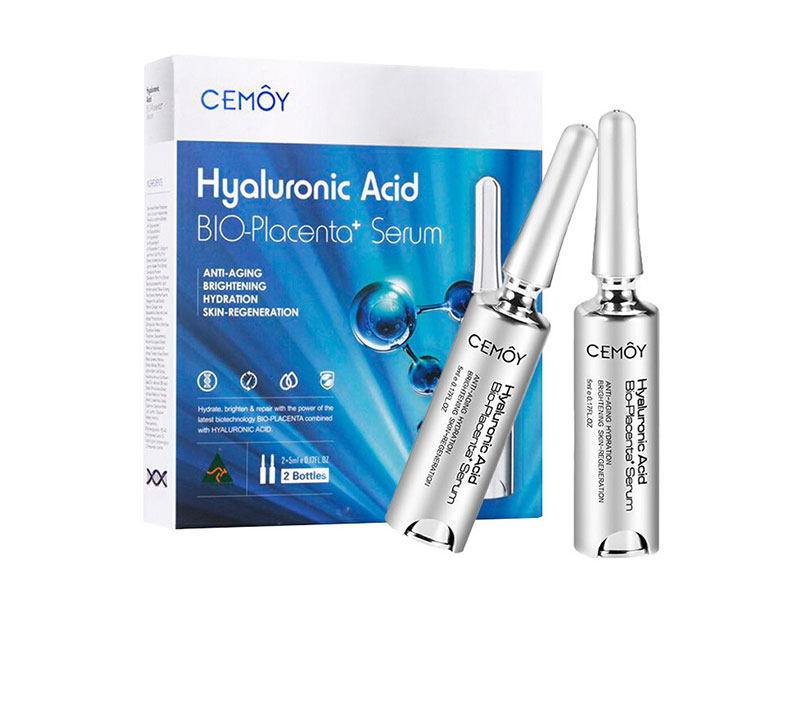 Cemoy Australia Ampoule Facial Serum 5ml * 2 Small Ampoule Liquid Hyaluronic Acid dưỡng ẩm làm sáng tông màu da serum kén tằm vàng