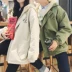 Các cặp vợ chồng quần áo mùa đông mới của Hàn Quốc lamb fur trùm đầu áo khoác nữ mùa đông sinh viên bông lỏng áo khoác bông thủy triều