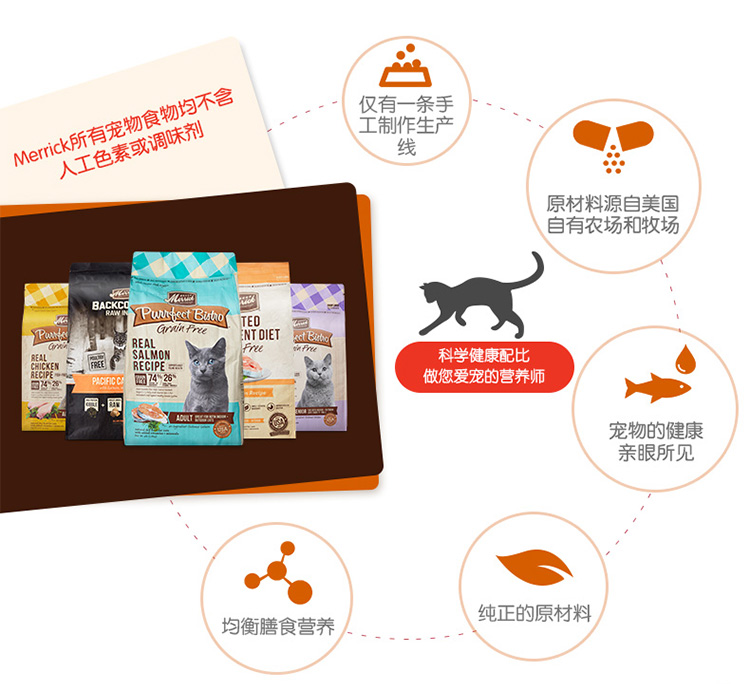 Merrick Ma Li, không có thức ăn cho mèo đặc biệt cho mèo, gà tây 40g, thử số lượng lớn - Cat Staples thức ăn cho mèo mang thai