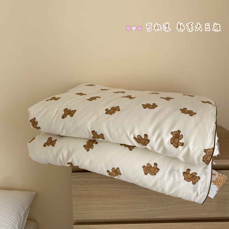 ins children cartoon full cotton soy fiber small bear quilt core students spring and autumn warm pure cotton air conditioning double quilt